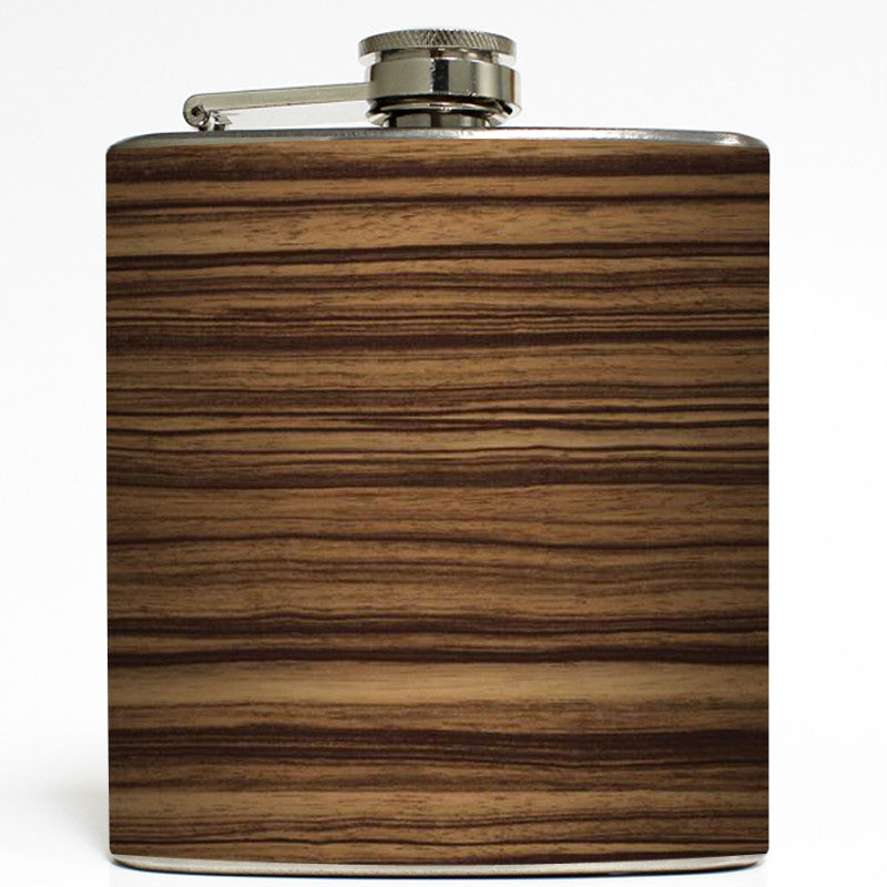 Zebrawood - Faux Wood Flask