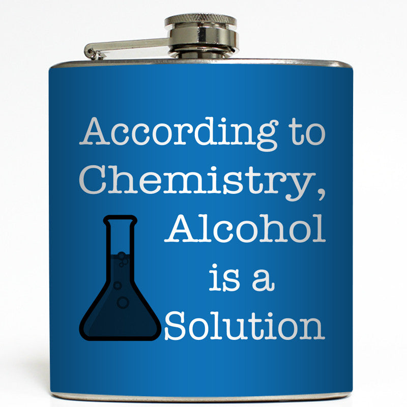 Alcohol is a Solution - Funny Chemistry Flask