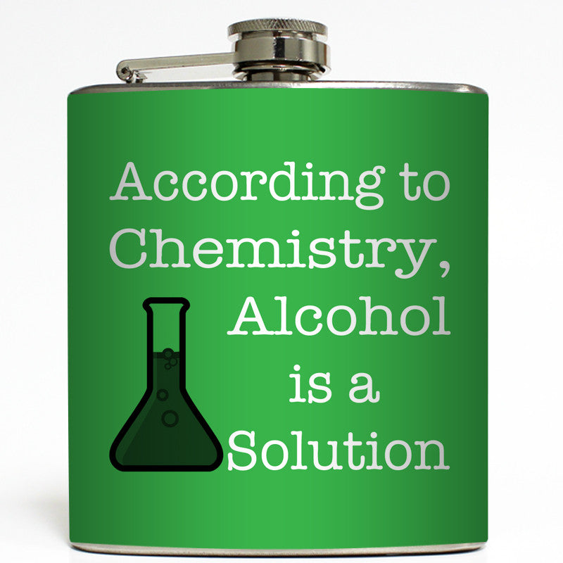 Alcohol is a Solution - Funny Chemistry Flask