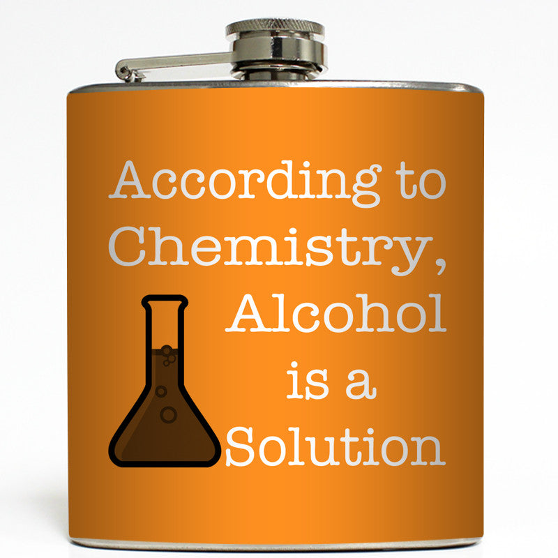 Alcohol is a Solution - Funny Chemistry Flask