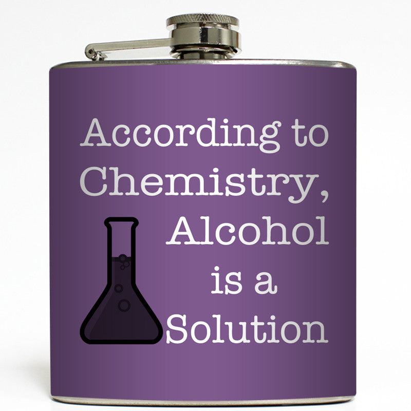 Alcohol is a Solution - Funny Chemistry Flask