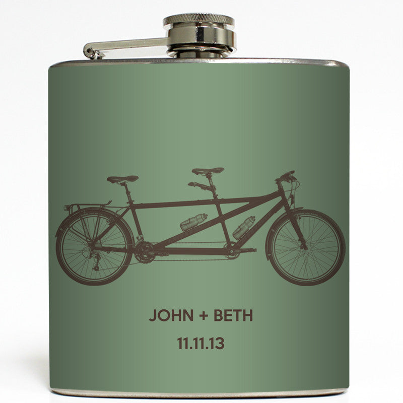 Bicycle Built For 2 - Personalized Tandem Bike Flask