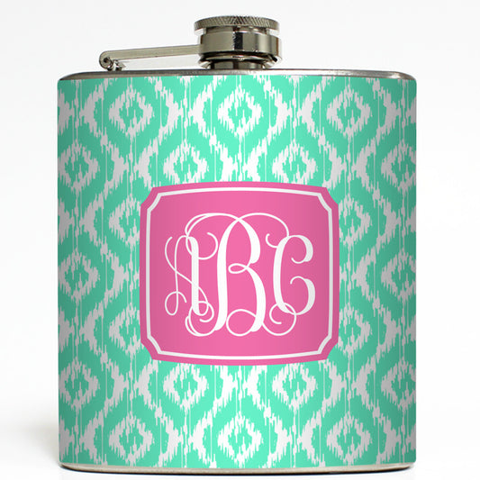 Lilly - Ikat Monogram Flask