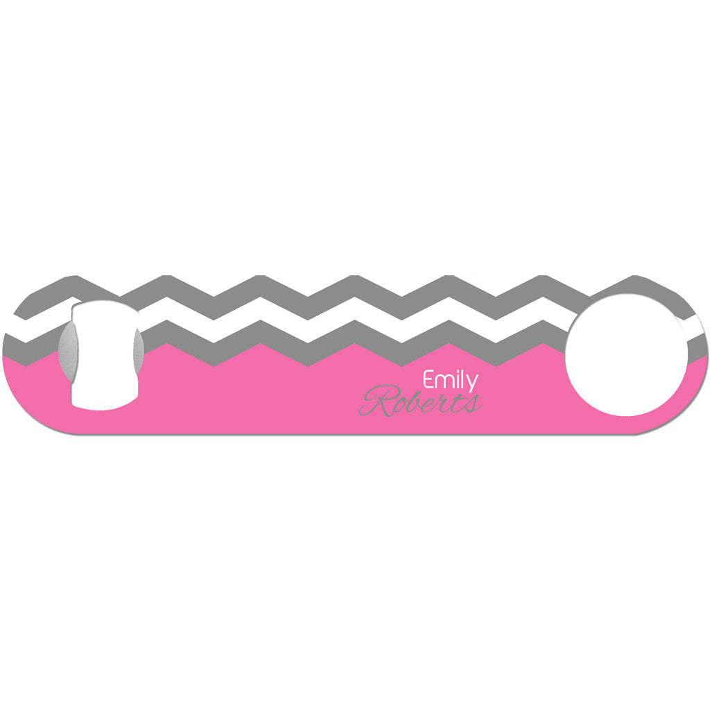 Charlotte - Personalized Chevron Bottle Opener