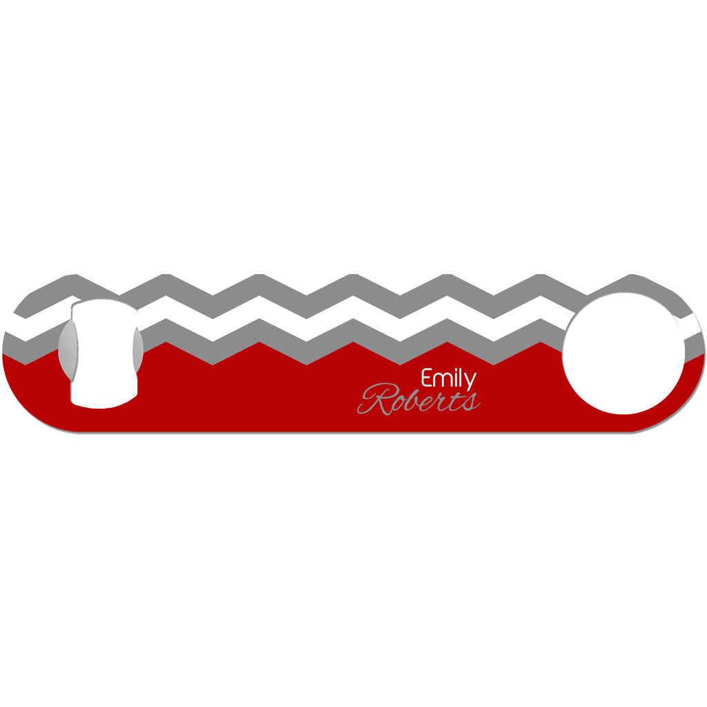 Charlotte - Personalized Chevron Bottle Opener