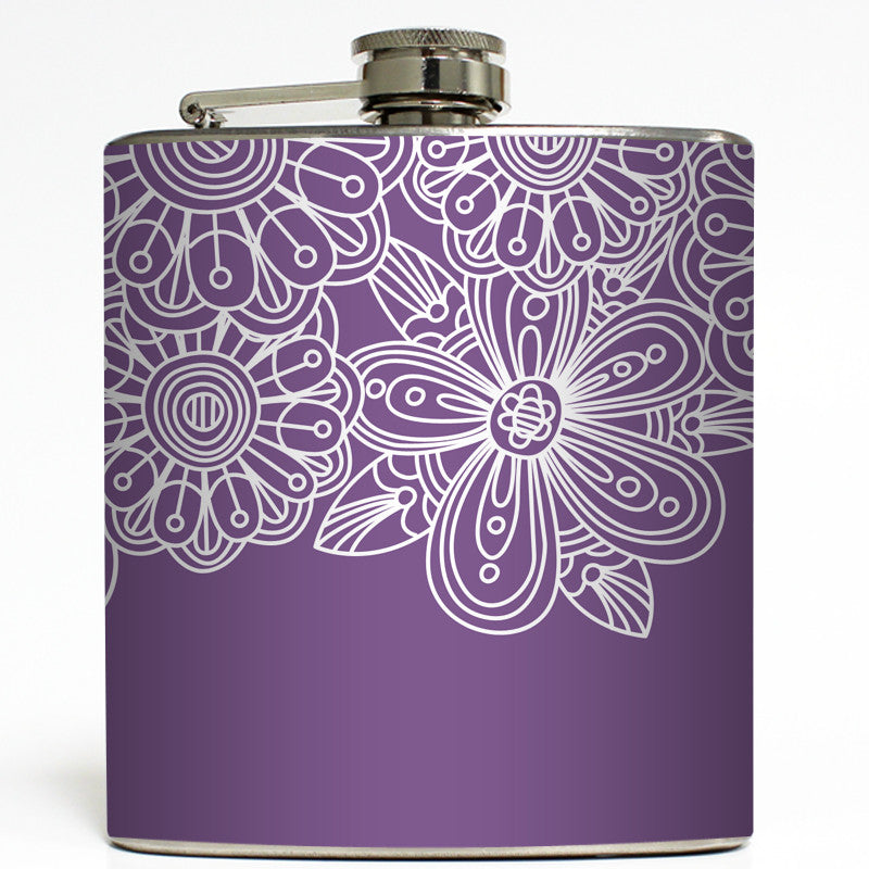 Victoria - White Flower Flask