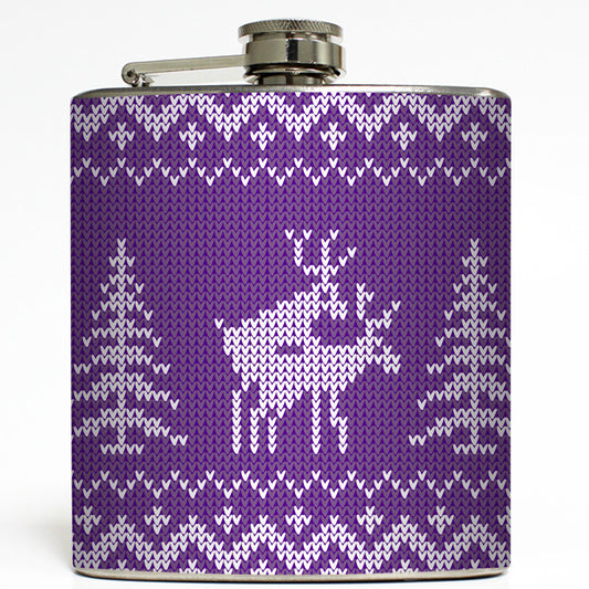 Prancer and Vixen - Purple Humping Reindeer Flask