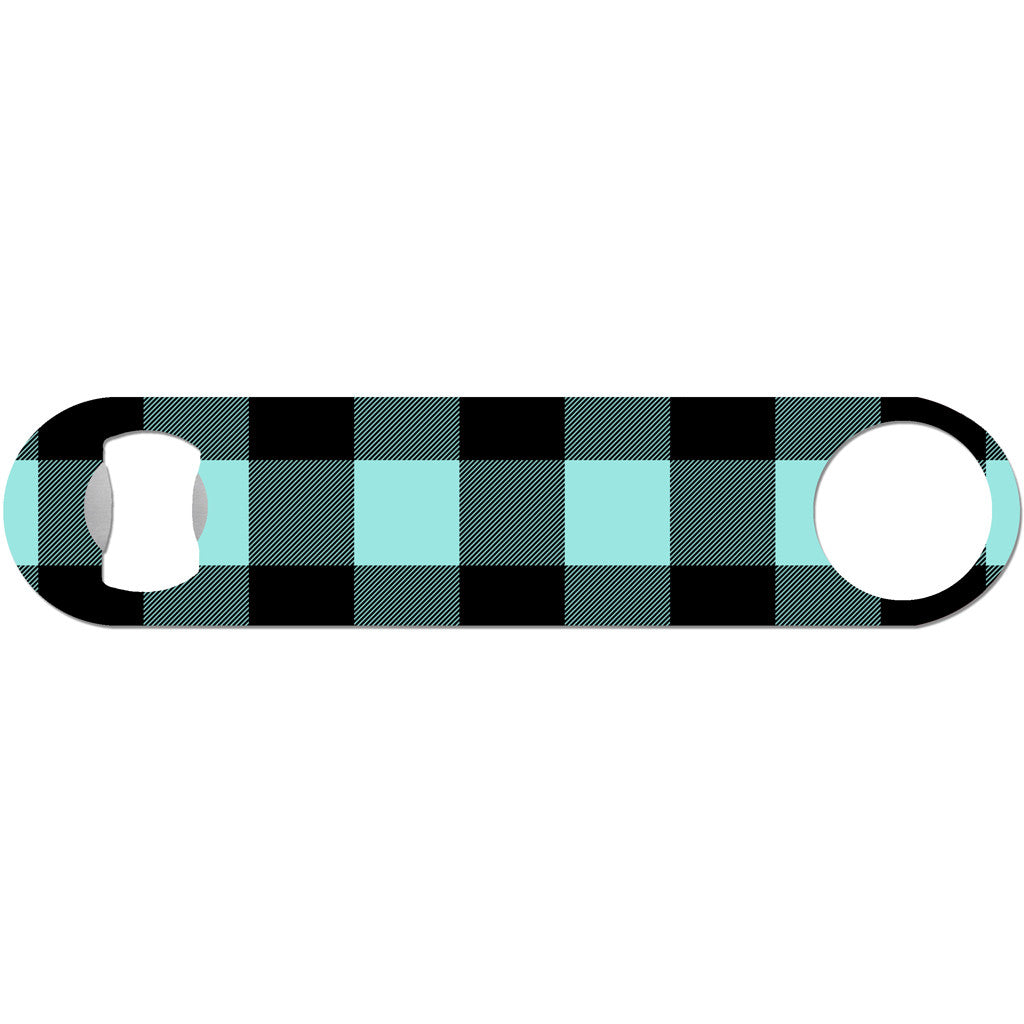 Tiff Blue & Black Buffalo Plaid - Girly Bottle Opener