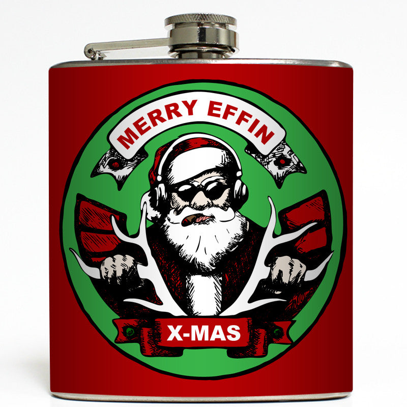 Trixie & Milo Flask: Jolly Holiday Juice - Funny Flask for Christmas Cheer, Stocking Stuffer, Kitschy Gift Idea
