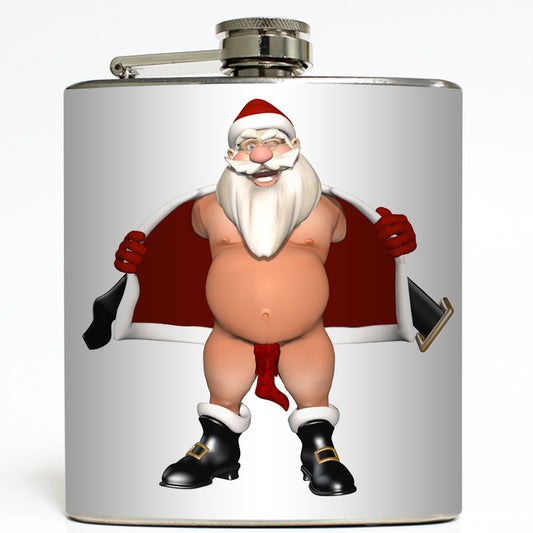 Stuffed Stocking - Flashing Santa Flask