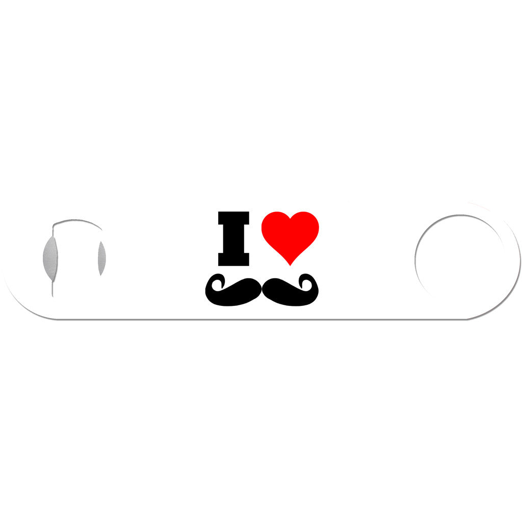 Mustache Love - I Heart Mustache Bottle Opener