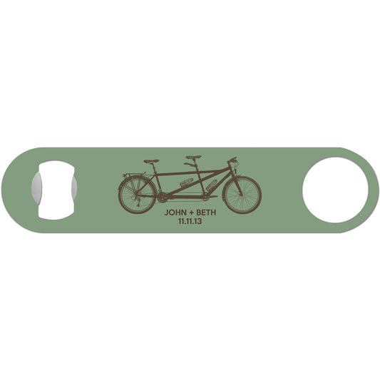 Bicycle Built For 2 - Personalized Tandem Bike Bottle Opener