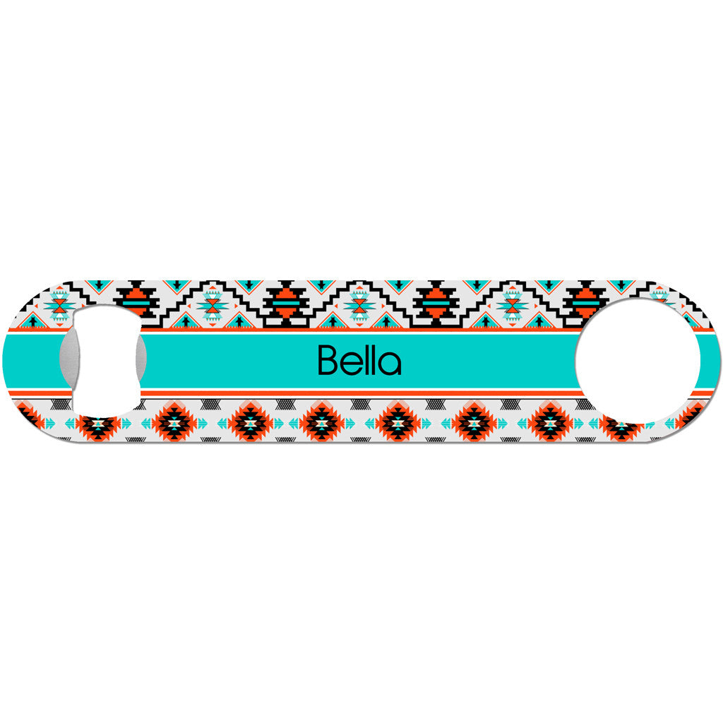 Teal Tribal - Monogram Bottle Opener